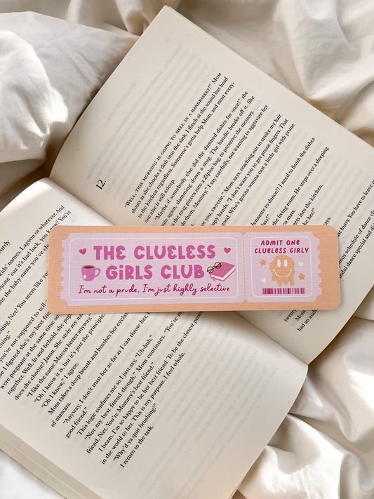 The Clueless Girls Club Bookmark Ticket