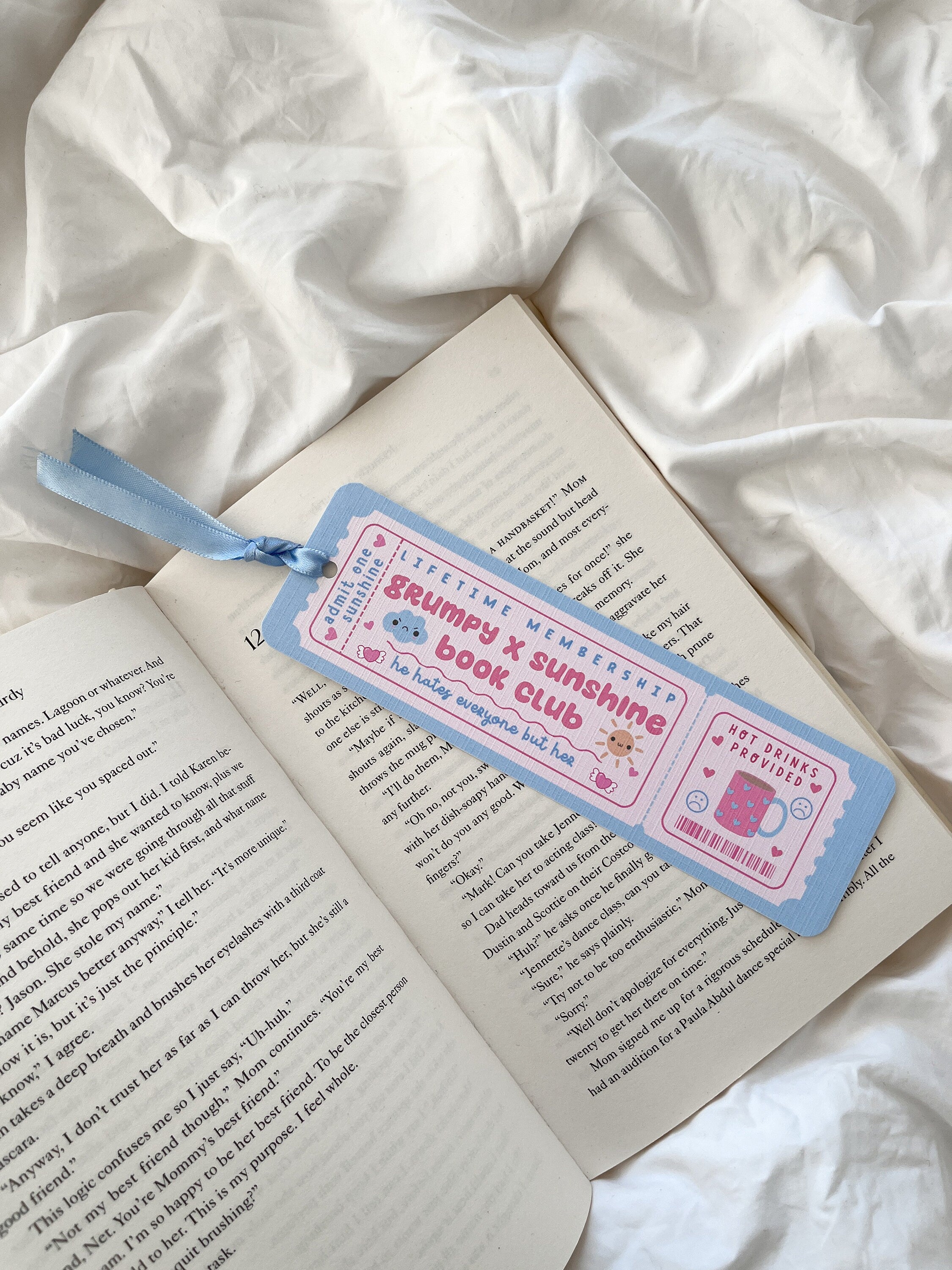 Grumpy x Sunshine Book Club Bookmark Ticket – Fleurs On Sunday