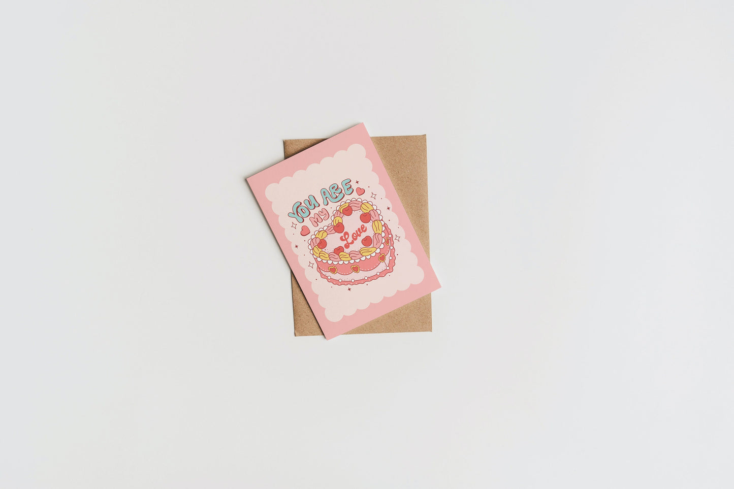 You Are My Love Cake Card | Retro Groovy Cake Card