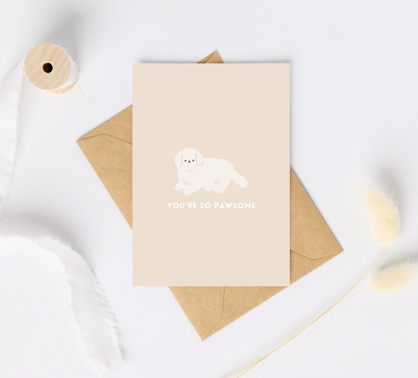 You're So Pawsome Card | Labrador Golden Retriever Card