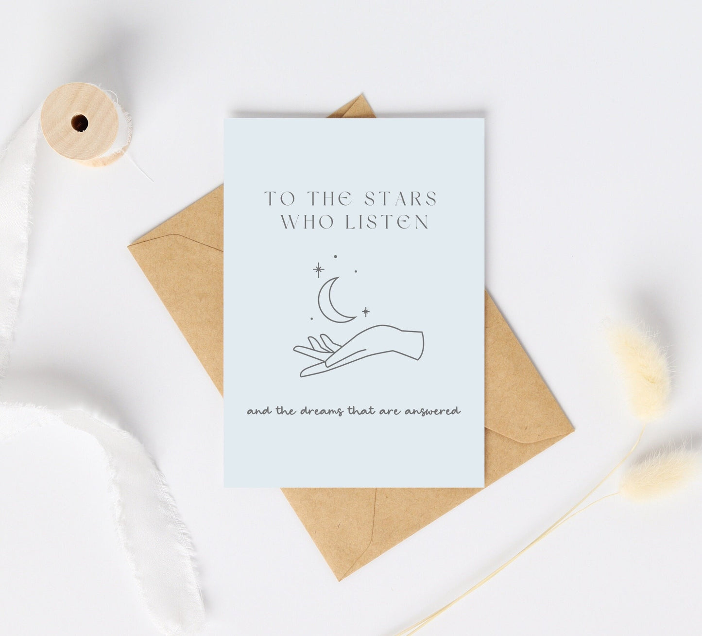 To The Stars Who Listen Card | ACOTAR nspired Blank Card