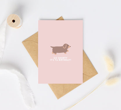 Daschund Greeting Card | Sausage Dog Birthday Card
