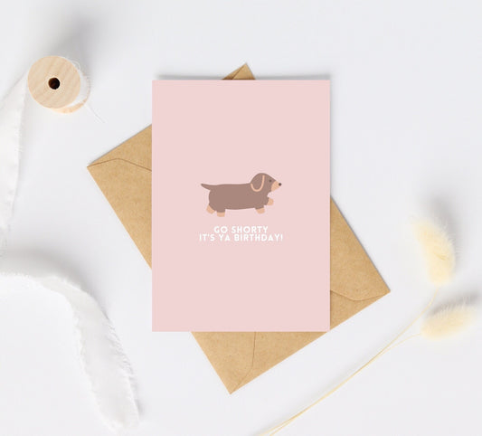 Daschund Greeting Card | Sausage Dog Birthday Card