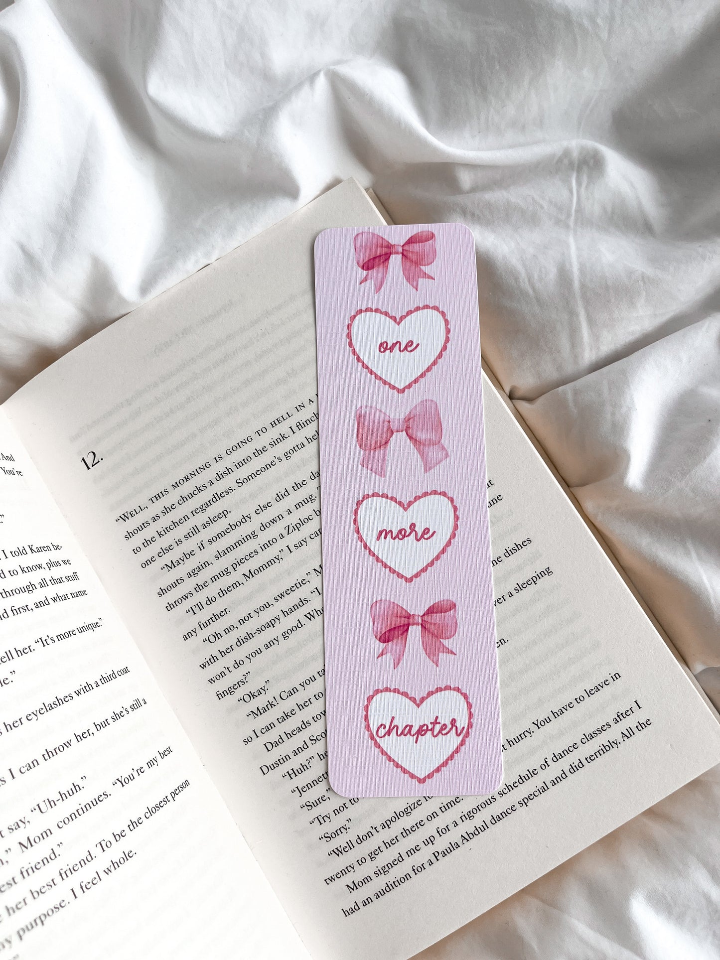 One More Chapter Bookmark | Coquette Bow Bookmark