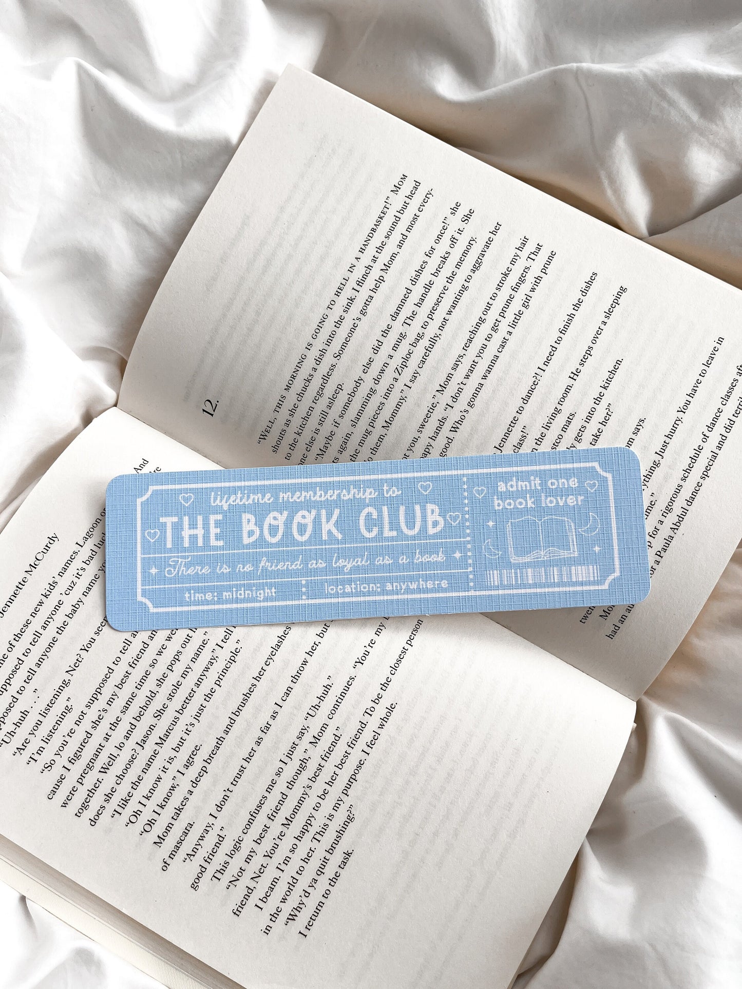 The Book Club Ticket Bookmark | Book Lovers Club