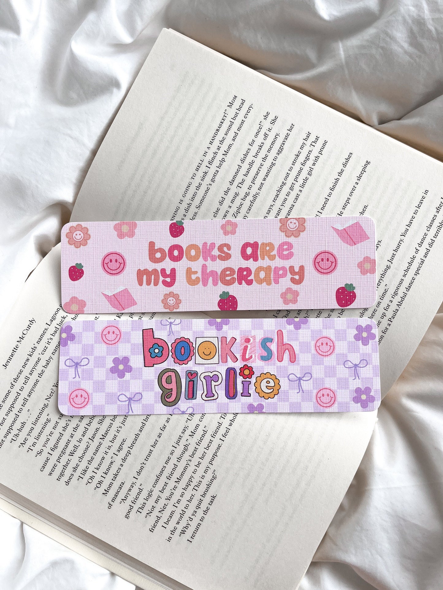 Books Are My Therapy Bookmark | Groovy Retro Bookmark