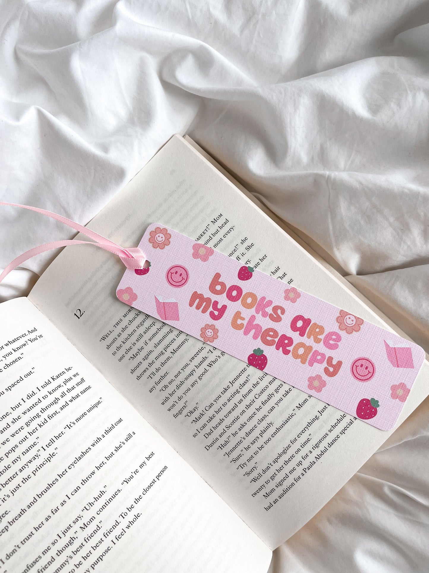 Books Are My Therapy Bookmark | Groovy Retro Bookmark