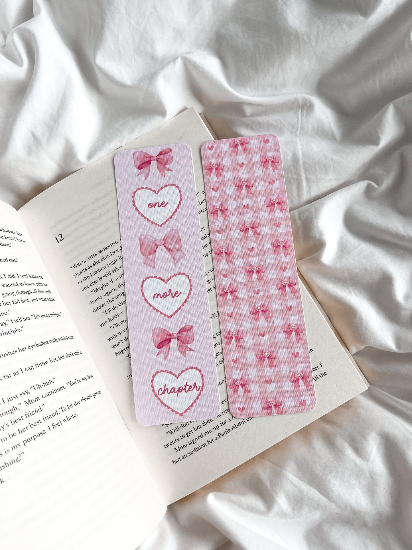 One More Chapter Bookmark | Coquette Bow Bookmark