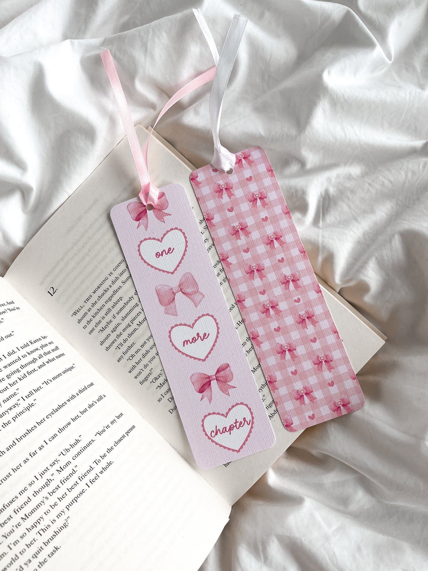 One More Chapter Bookmark | Coquette Bow Bookmark