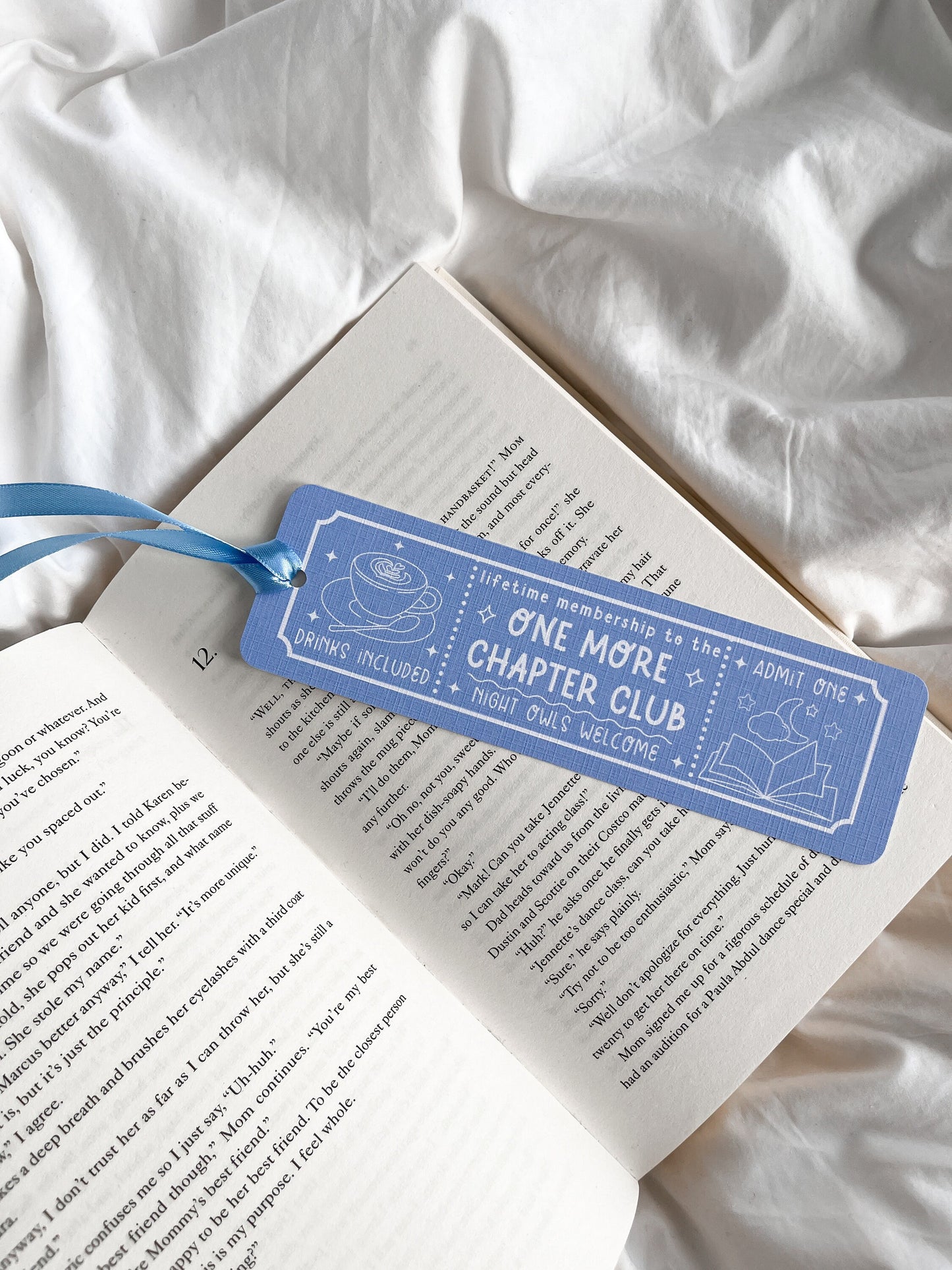 One More Chapter Book Club Bookmark | Book Club Ticket Bookmark | Admit One Ticket Bookmark | Bookish Gift | Bookworm