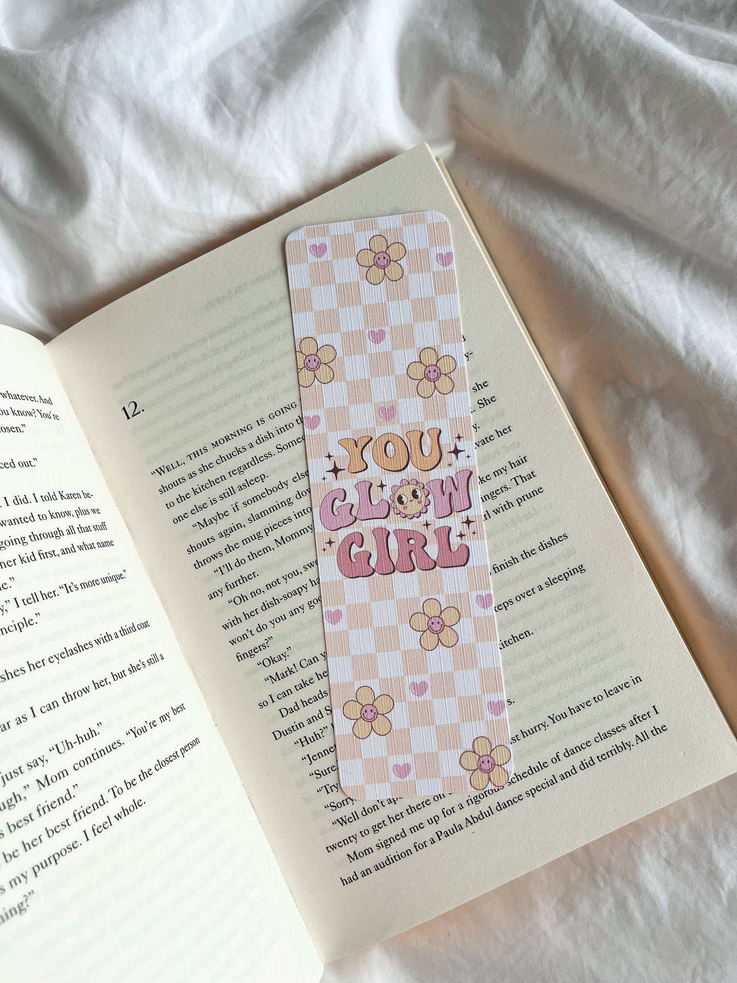 You Glow Girl Bookmark | Groovy Bookmark | Floral Bookmark | Cute Bookmark | Positivity Bookmark