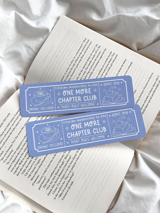 One More Chapter Book Club Bookmark | Book Club Ticket Bookmark | Admit One Ticket Bookmark | Bookish Gift | Bookworm