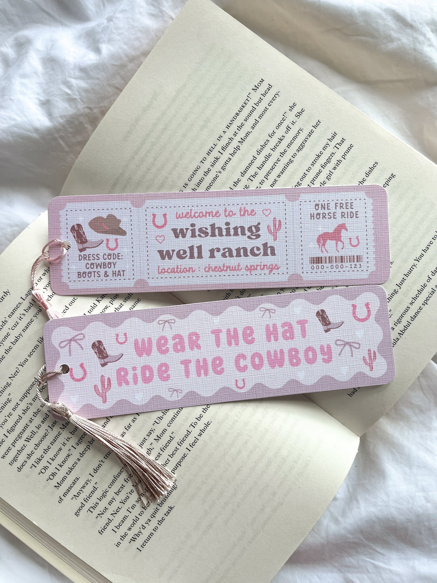 Chestnut Springs Bookmark | Wishing Well Ranch Bookmark | Cowboy Romance Bookmark | Romance Reader | Wear The Hat Ride The Cowboy