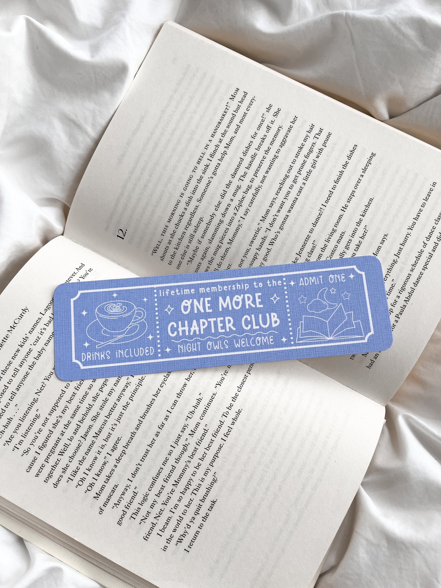 One More Chapter Book Club Bookmark | Book Club Ticket Bookmark | Admit One Ticket Bookmark | Bookish Gift | Bookworm