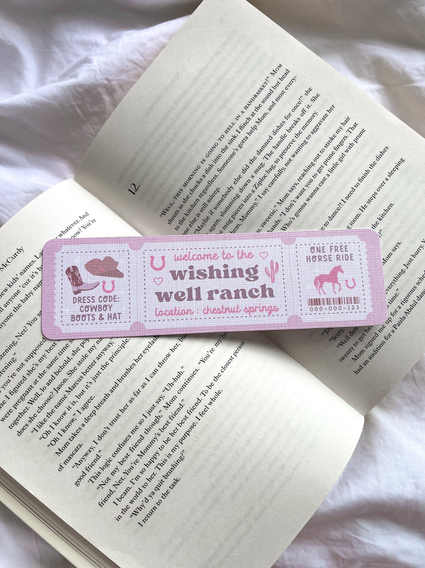 Chestnut Springs Bookmark | Wishing Well Ranch Bookmark | Cowboy Romance Bookmark | Romance Reader | Wear The Hat Ride The Cowboy