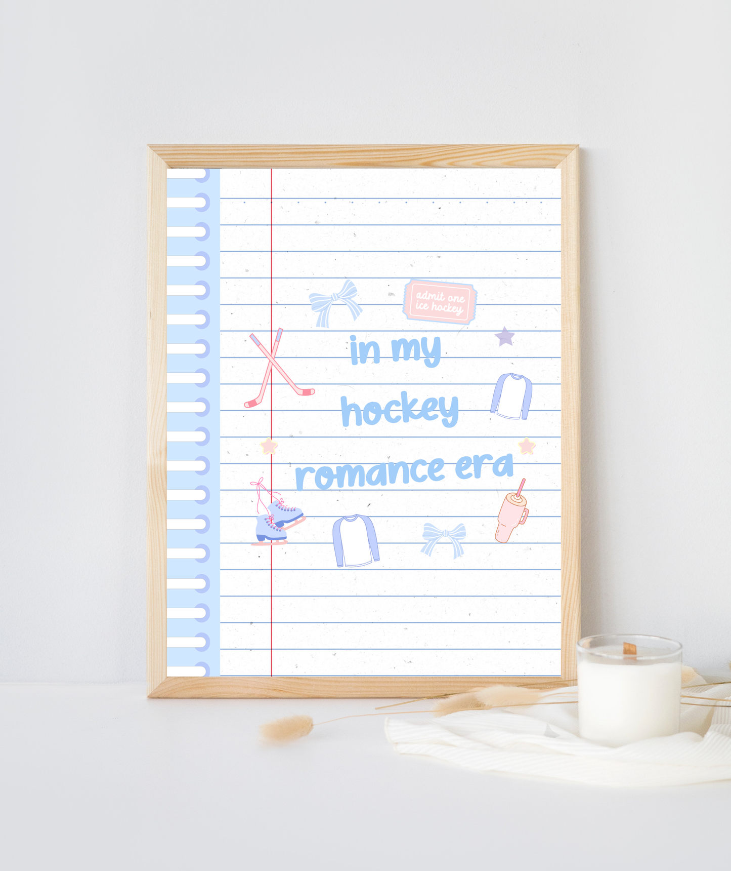 In My Hockey Romance Art Print | Sports Romance Poster