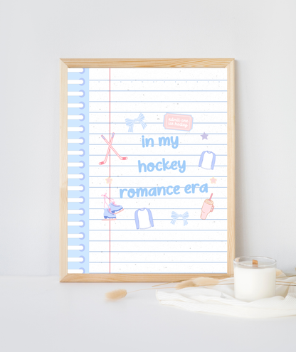 In My Hockey Romance Art Print | Sports Romance Poster
