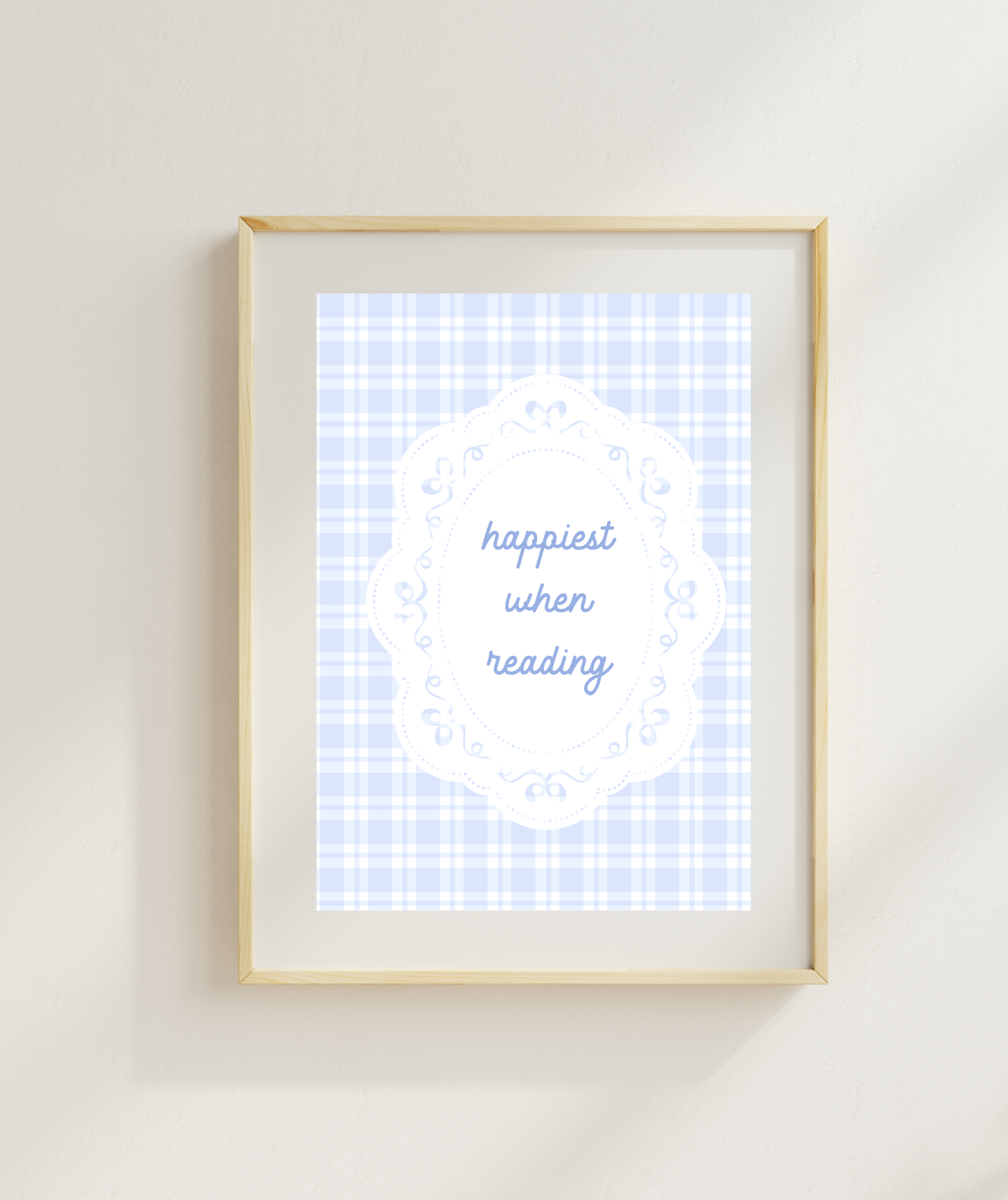 Happiest When Reading Art Print | Library Art Print