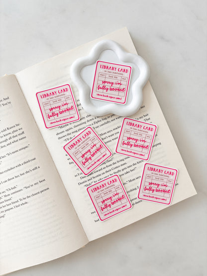 Library Card I'm Fully Booked Sticker