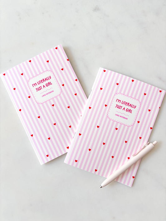 I'm Literally Just A Girl Notebook | A5 Lined Composition Book