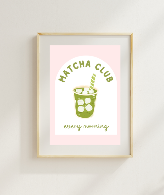 Matcha Club Art Print