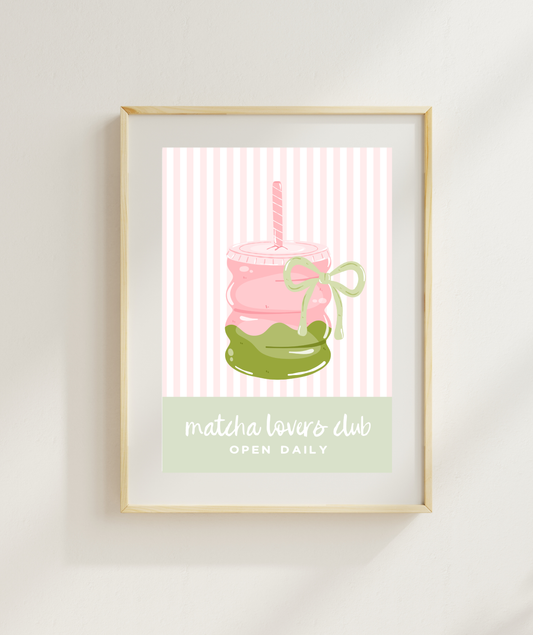 Matcha Lovers Club Art Print