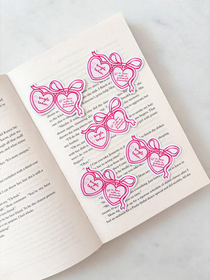 Coquette Bow Locket Sticker | In Love With Fictional Characters