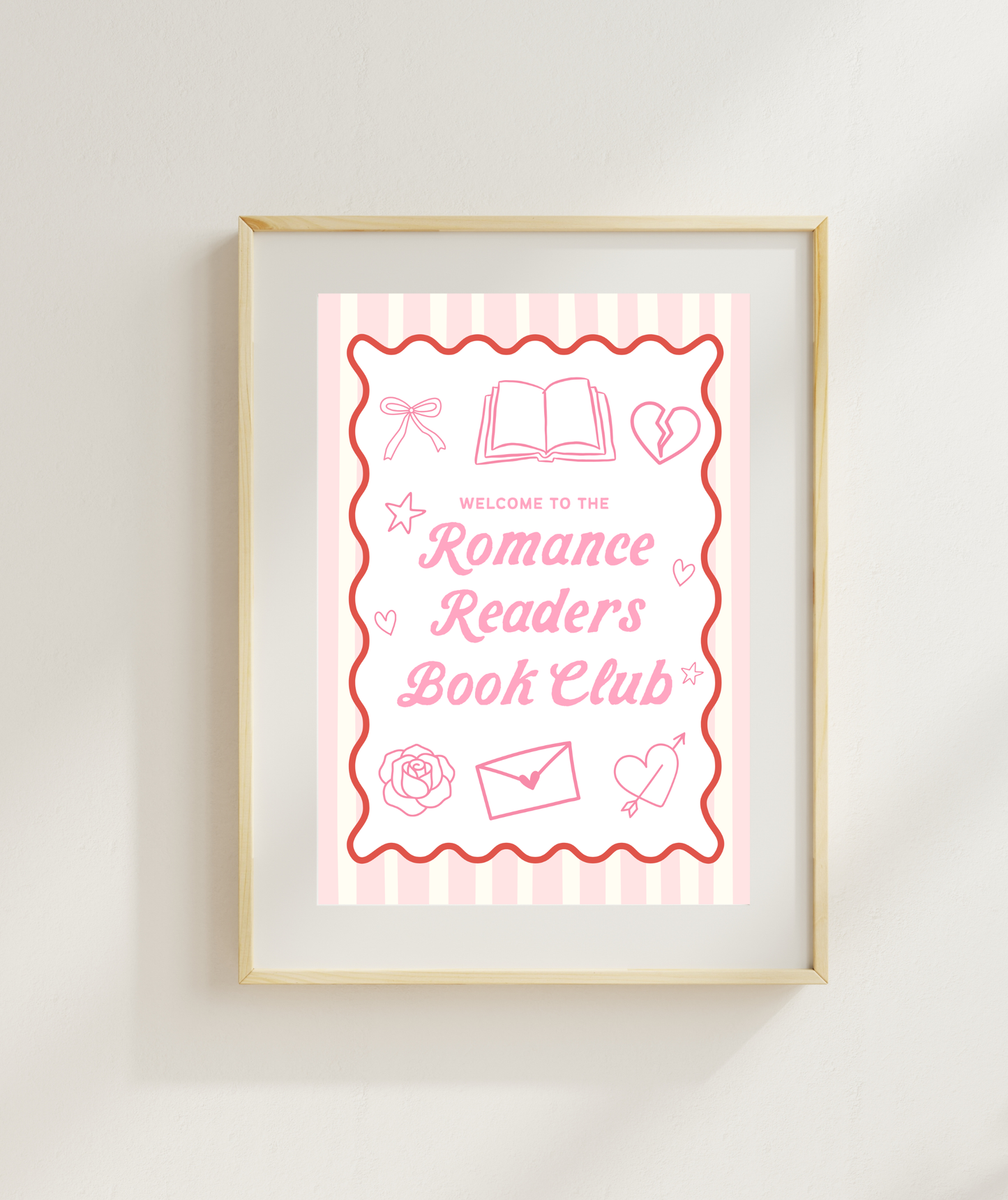 Cute Romance Readers Book Club Art Print