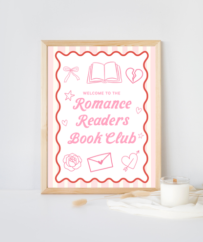 Cute Romance Readers Book Club Art Print