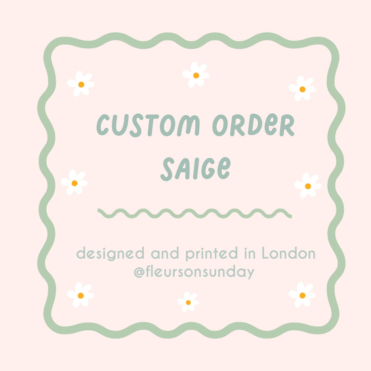 Wholesale Order | Saige