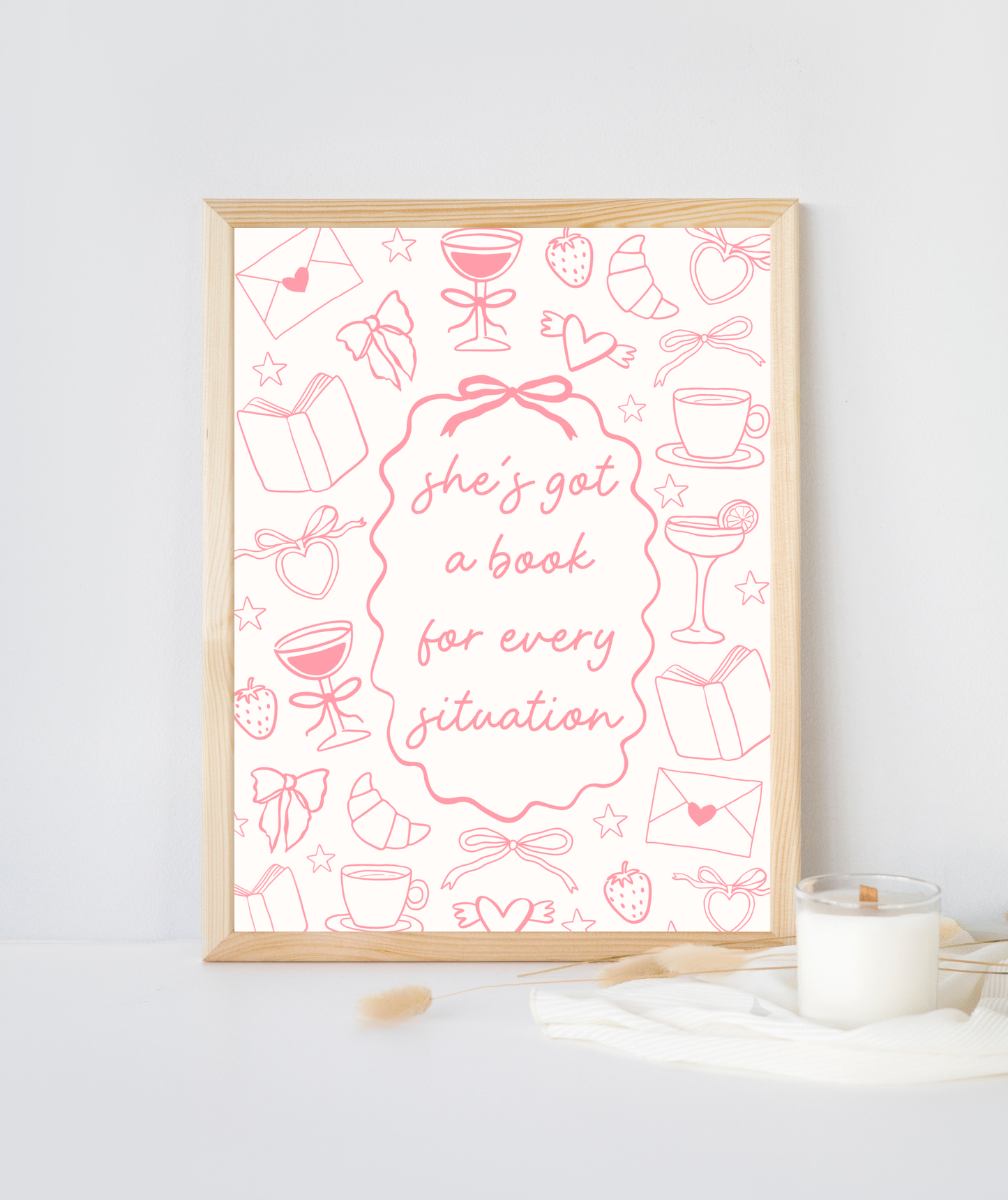 She's Got A Book For Every Situation Art Print