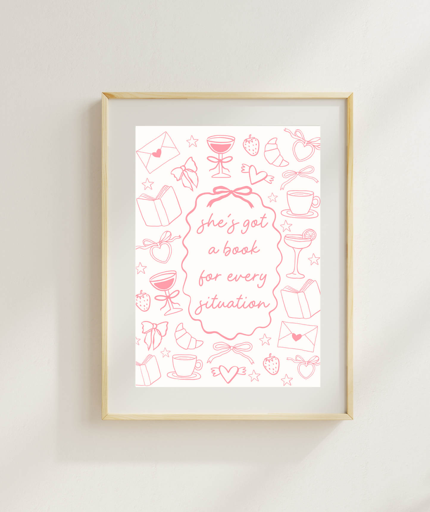 She's Got A Book For Every Situation Art Print
