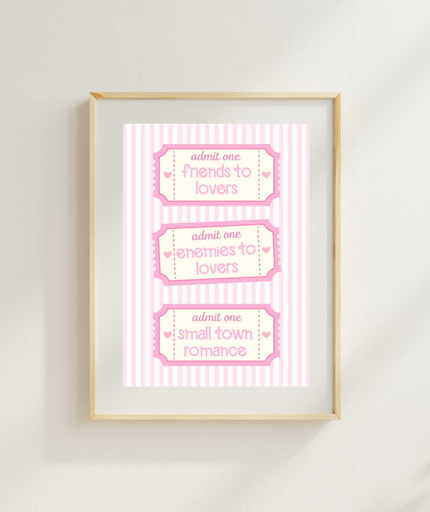 Girly Book Club Ticket Art Print