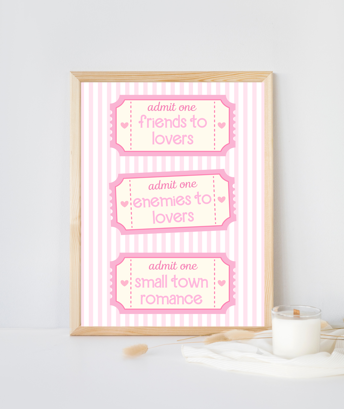 Girly Book Club Ticket Art Print