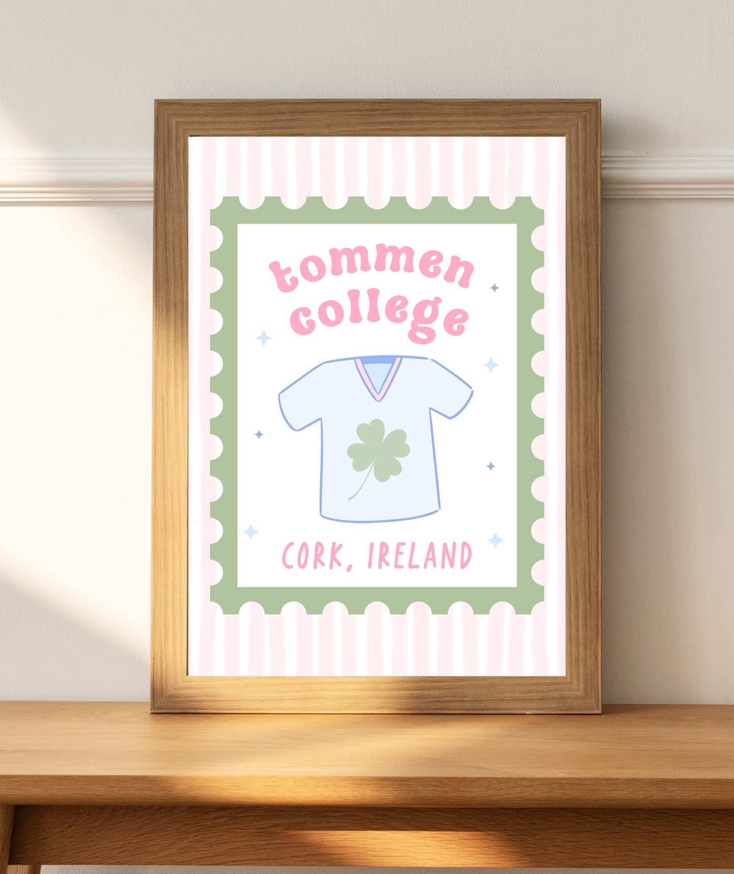 Tommen College Stamp Art Print