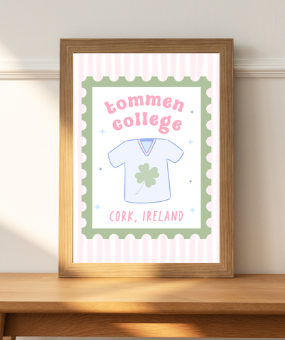 Tommen College Stamp Art Print