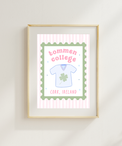 Tommen College Stamp Art Print