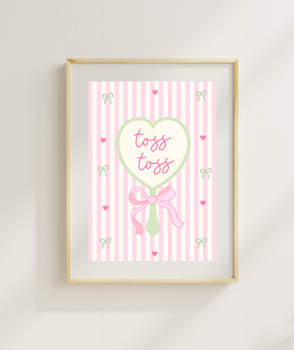 Toss Toss Art Print