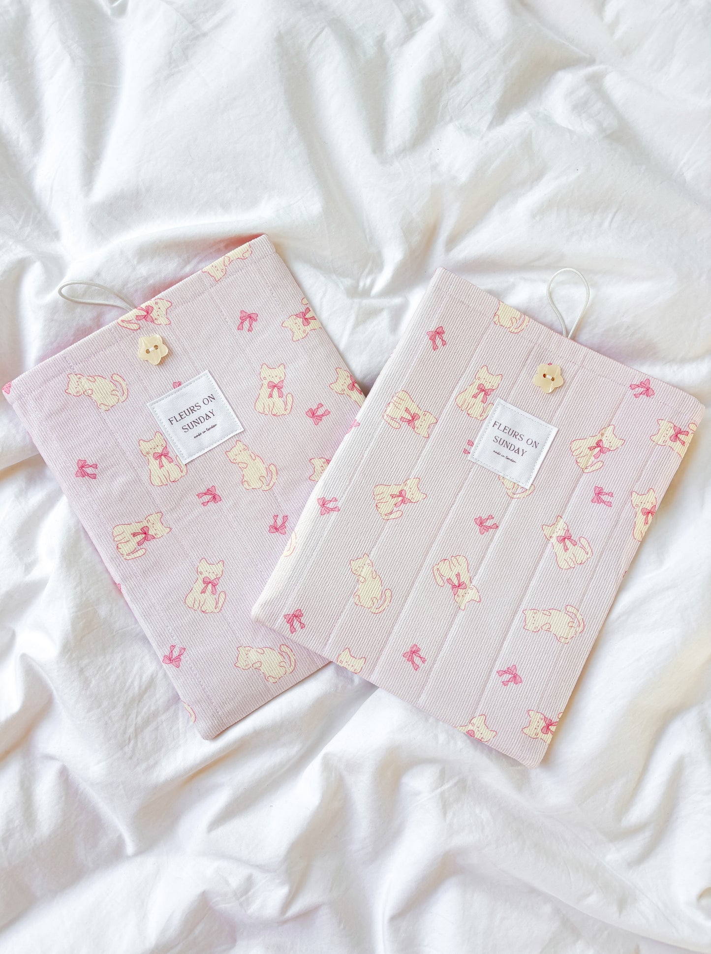 Cute Coquette Cats Book Sleeve | Cute Book Sleeve