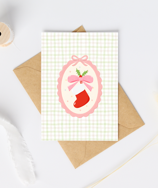 Cute Christmas Stocking Card